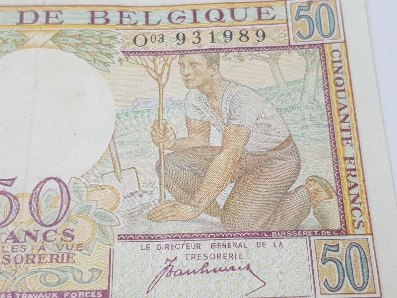1948 BELÇİKA 50 FRANK NADİR KAĞIT PARA