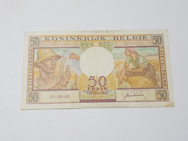 1948 BELÇİKA 50 FRANK NADİR KAĞIT PARA