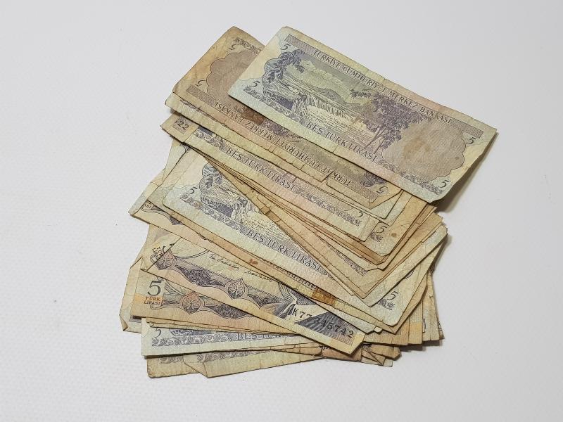 6. EMİSYON 5 LİRA KAĞIT PARA LOTU