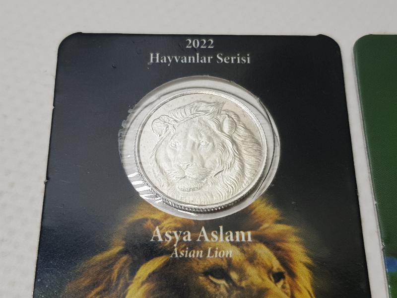 2022 HAYVANLAR SERİSİ ASYA ASLANI VE ANADOLU PARSI HATIRA PARASI