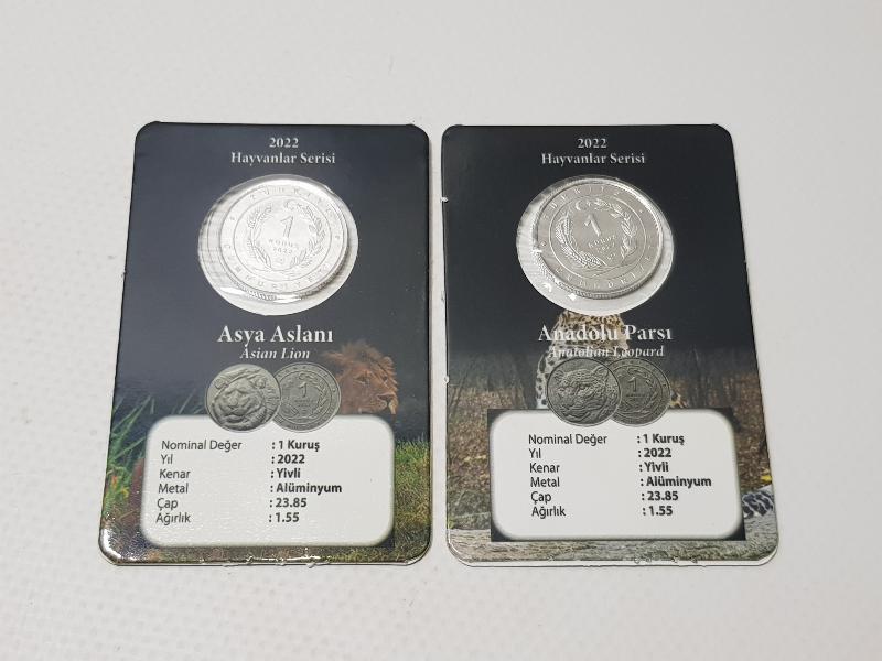 2022 HAYVANLAR SERİSİ ASYA ASLANI VE ANADOLU PARSI HATIRA PARASI