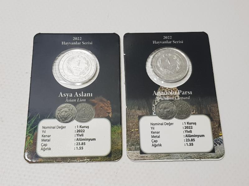 2022 HAYVANLAR SERİSİ ASYA ASLANI VE ANADOLU PARSI HATIRA PARASI