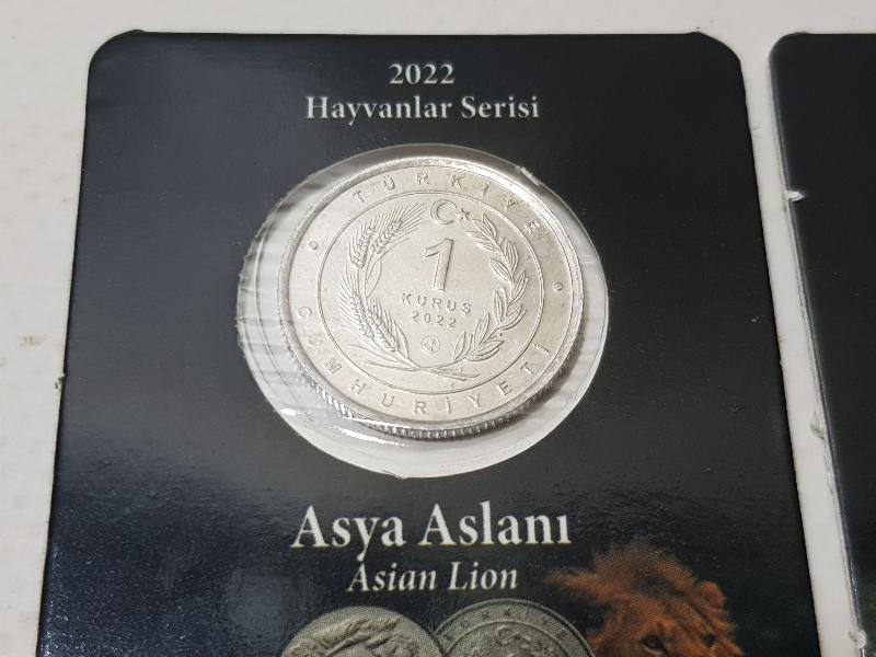 2022 HAYVANLAR SERİSİ ASYA ASLANI VE ANADOLU PARSI HATIRA PARASI