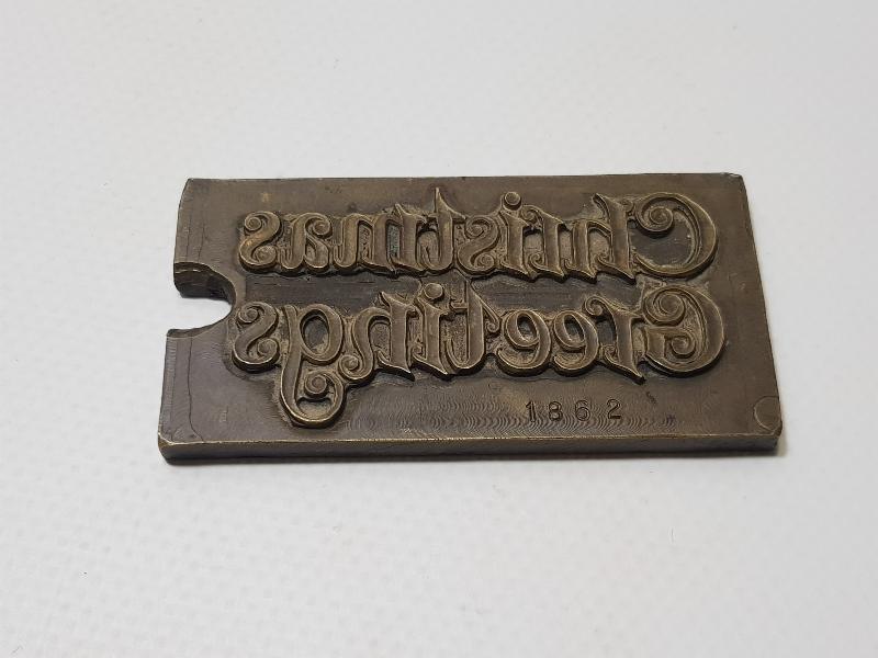 1862 CHRISTMAS GREETINGS YAZILI ÇOK NADİR KLİŞE MÜHÜR