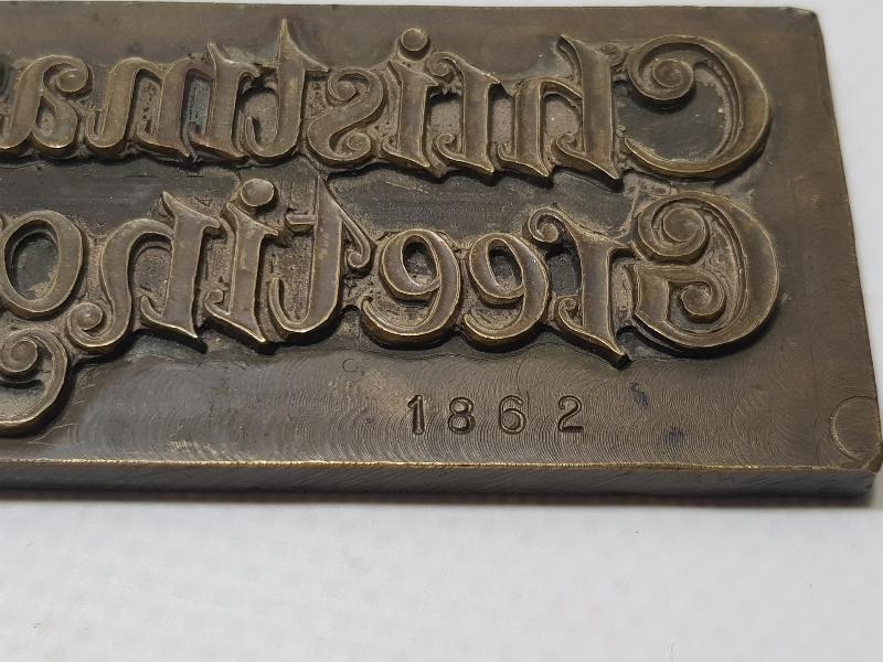 1862 CHRISTMAS GREETINGS YAZILI ÇOK NADİR KLİŞE MÜHÜR