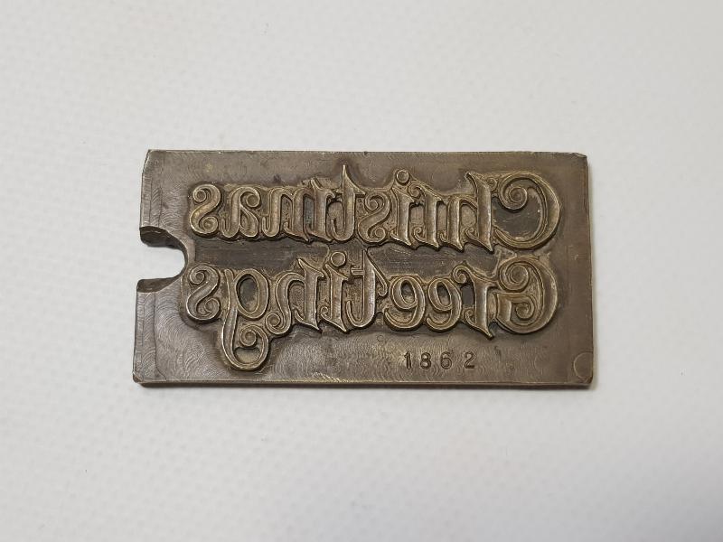 1862 CHRISTMAS GREETINGS YAZILI ÇOK NADİR KLİŞE MÜHÜR