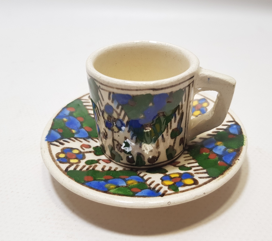 OSMANLI DÖNEMİ KÜTAHYA İŞİ KAHVE FİNCANI