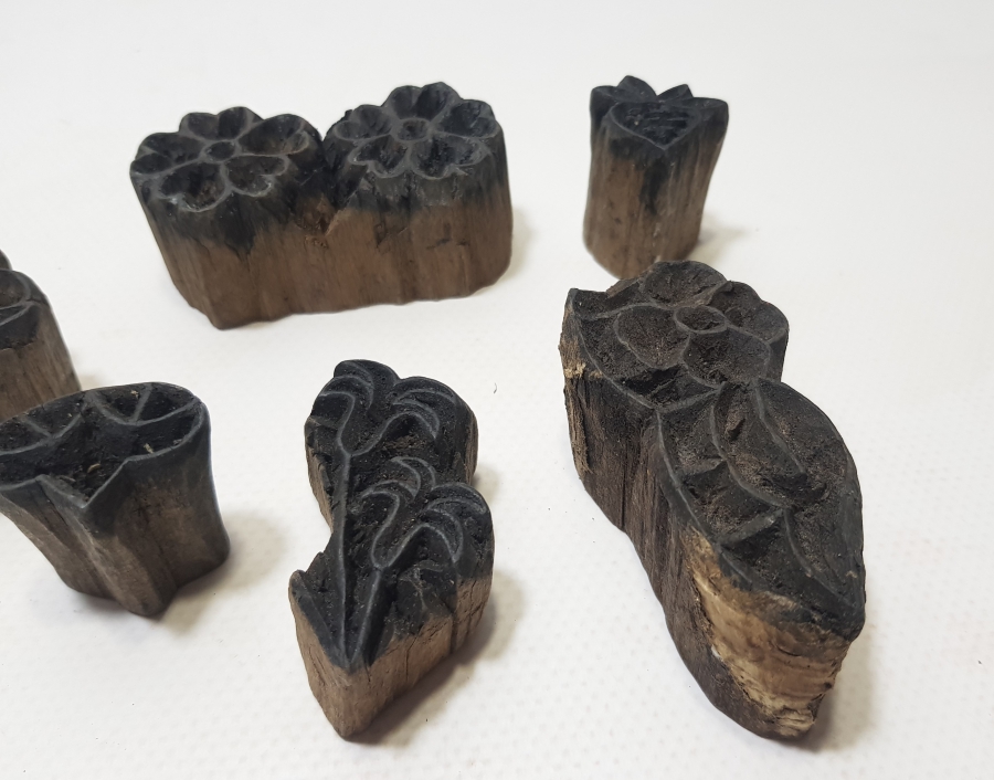 OSMANLI DÖNEMİ EL OYMA 6 ADET TOKAT İŞİ BASKI KALIBI LOTU