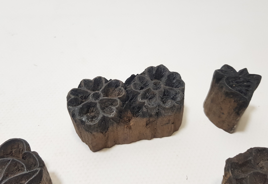 OSMANLI DÖNEMİ EL OYMA 6 ADET TOKAT İŞİ BASKI KALIBI LOTU