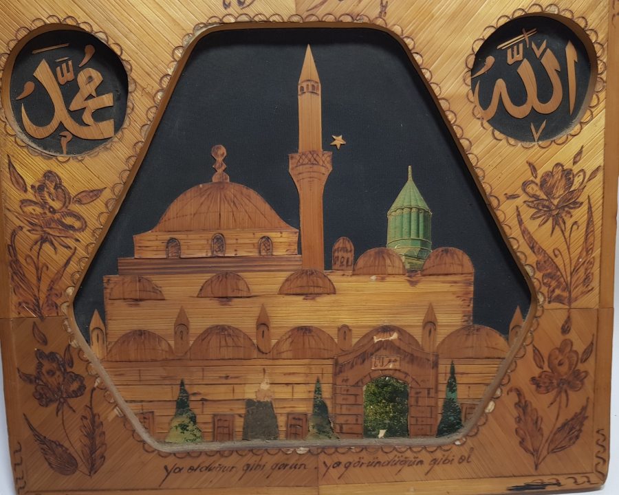 CUMHURİYET BAŞLARI KONYA YAPIMI TEKKE İŞİ PANO