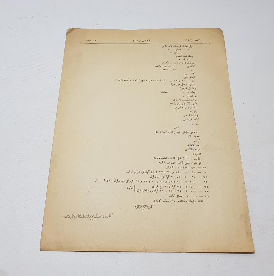 TÜRKİYE CUMHURİYETİNİN İLK RESMİ GAZETESİ - CERİDE-İ RESMİYYE GAZETESİ