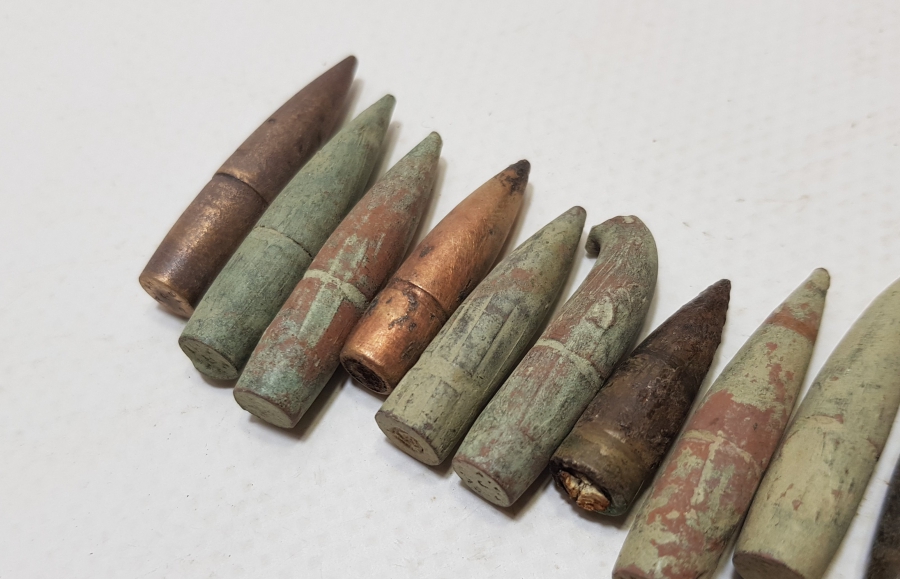 ÇEŞİTLİ MİLLETLERE AİT 1. DÜNYA SAVAŞI DÖNEMİ MAVZER MERMİSİ ÇEKİRDEKLERİ