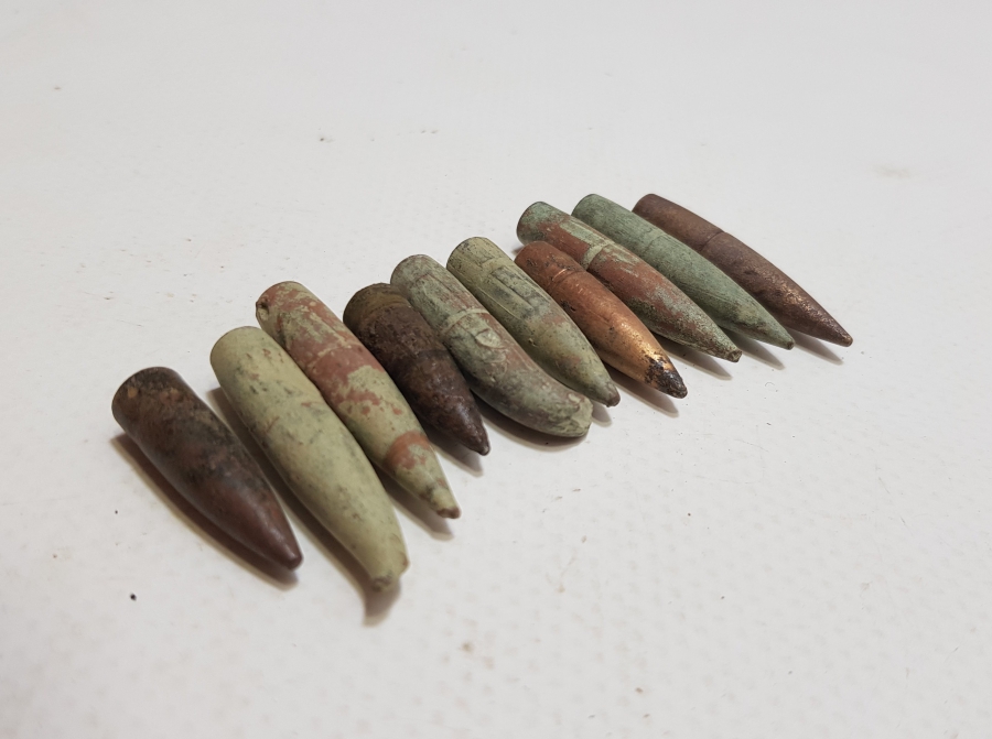 ÇEŞİTLİ MİLLETLERE AİT 1. DÜNYA SAVAŞI DÖNEMİ MAVZER MERMİSİ ÇEKİRDEKLERİ