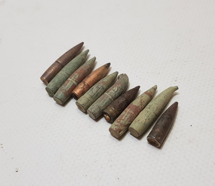 ÇEŞİTLİ MİLLETLERE AİT 1. DÜNYA SAVAŞI DÖNEMİ MAVZER MERMİSİ ÇEKİRDEKLERİ