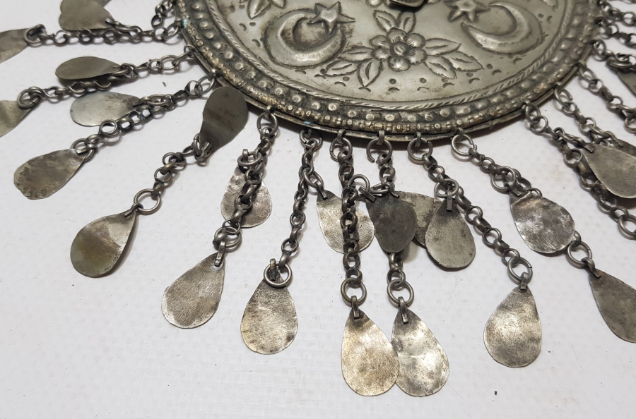 ÜZERİ AY YILDIZLI OSMANLI DÖNEMİ GÜMÜŞ GELİN TEPELİĞİ