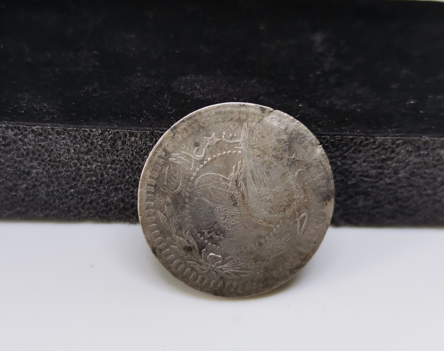 ÜZERİ OSMANLICA VE LATİN HARFLERİYLE RODOS KONTRMARKLI 40 PARA