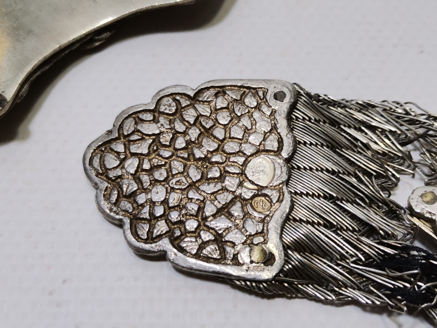 OSMANLI DÖNEMİ TUĞRALI GÜMÜŞ TRABZON İŞİ HASIR ÖRME GELİN KEMERİ