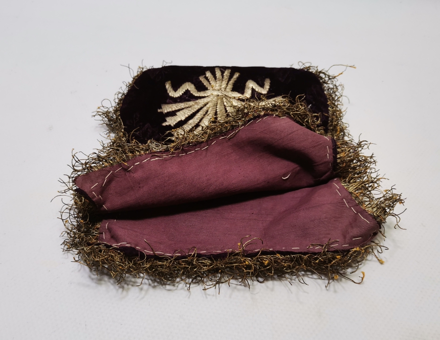 OSMANLI DÖNEMİ EL İŞİ BÜYÜK BOY GÜMÜŞ SIRMA İŞÇİLİKLİ KESE