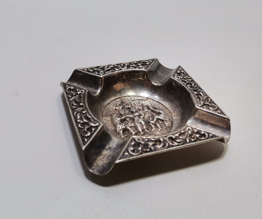 KABARTMA İŞÇİLİKLİ ANTİKA GÜMÜŞ KÜLLÜK