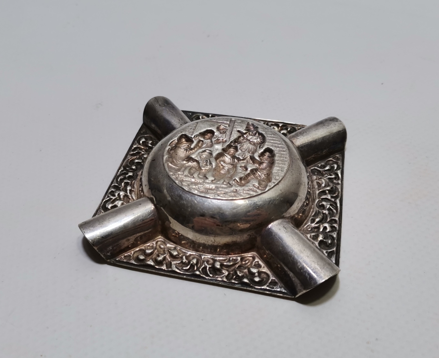 KABARTMA İŞÇİLİKLİ ANTİKA GÜMÜŞ KÜLLÜK