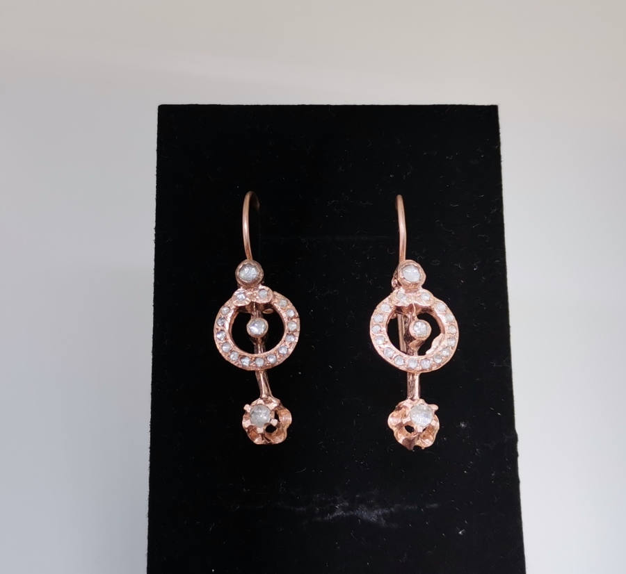 ELMAS TAŞLI ÖZEL YAPIM KÜPE