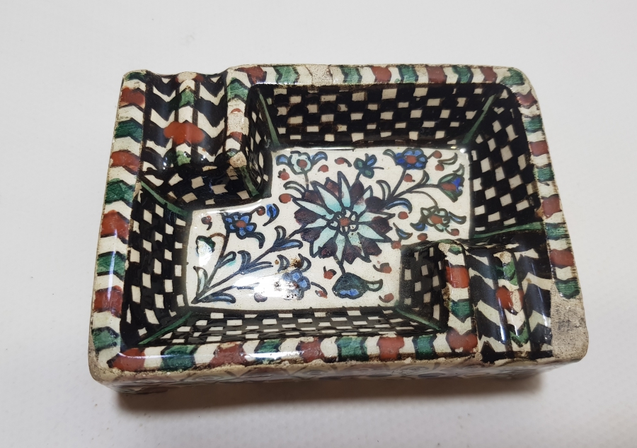 OSMANLI DÖNEMİ KÜTAHYA İŞİ EL BOYAMA NADİR KÜLLÜK