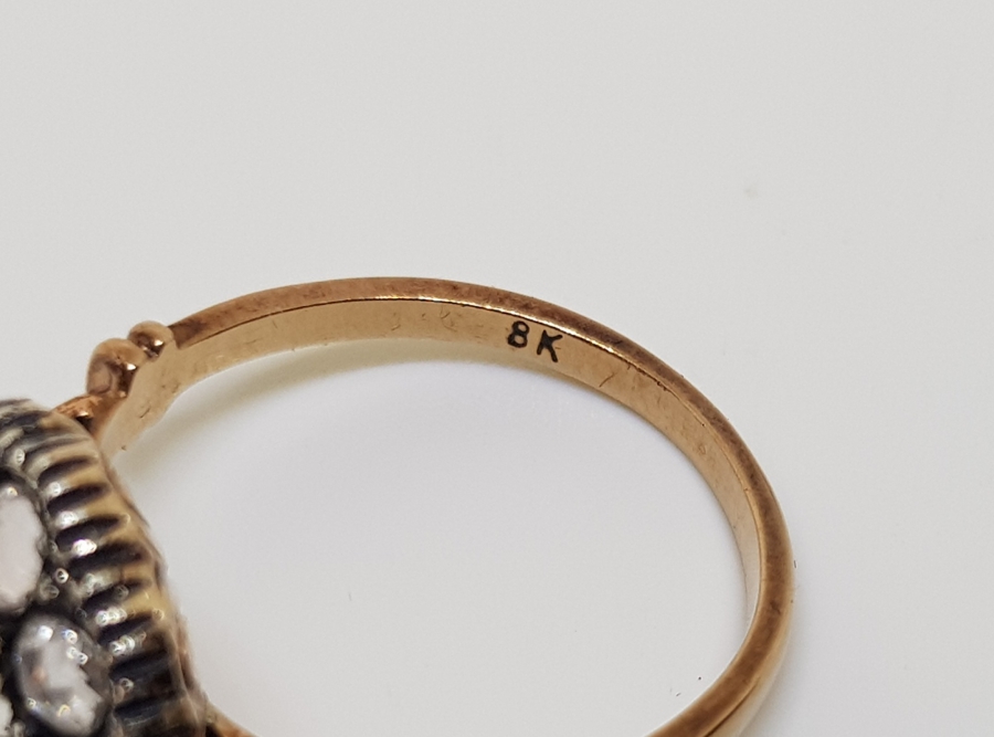 İRİ TAŞLI ÖZEL YAPIM ALTIN MONTÜRLÜ ELMAS YÜZÜK