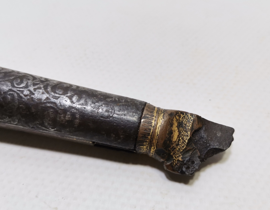 OSMANLI DÖNEMİ TOMBAK VE KABARTMA İŞÇİLİKLİ ÇOK NADİR KADI KAMASI SAPI