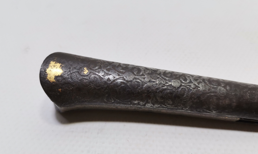 OSMANLI DÖNEMİ TOMBAK VE KABARTMA İŞÇİLİKLİ ÇOK NADİR KADI KAMASI SAPI