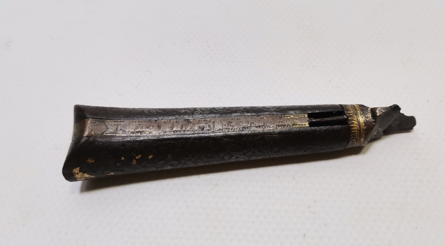 OSMANLI DÖNEMİ TOMBAK VE KABARTMA İŞÇİLİKLİ ÇOK NADİR KADI KAMASI SAPI