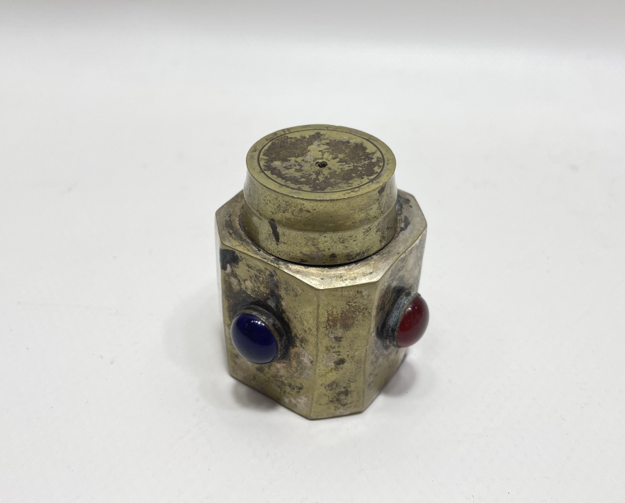 OSMANLI DÖNEMİ DOĞAL TAŞLARLA SÜSLÜ ÇOK NADİR GÜMÜŞ HATTAT RIHTANI