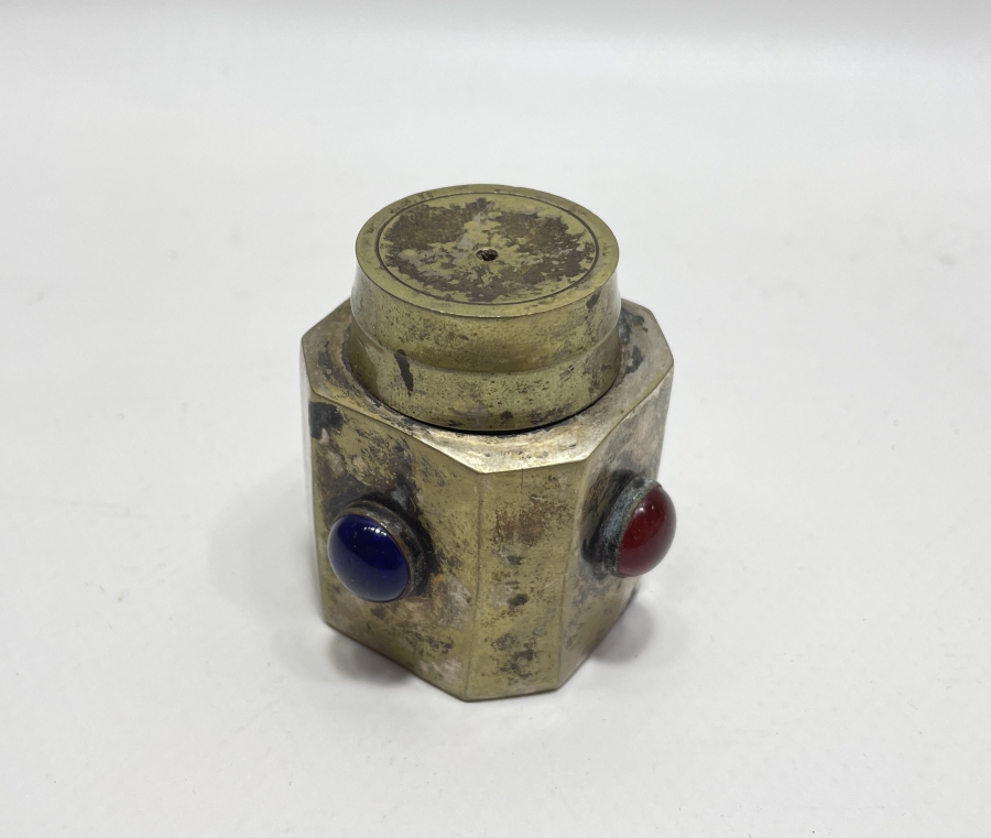 OSMANLI DÖNEMİ DOĞAL TAŞLARLA SÜSLÜ ÇOK NADİR GÜMÜŞ HATTAT RIHTANI