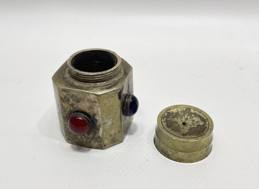 OSMANLI DÖNEMİ DOĞAL TAŞLARLA SÜSLÜ ÇOK NADİR GÜMÜŞ HATTAT RIHTANI