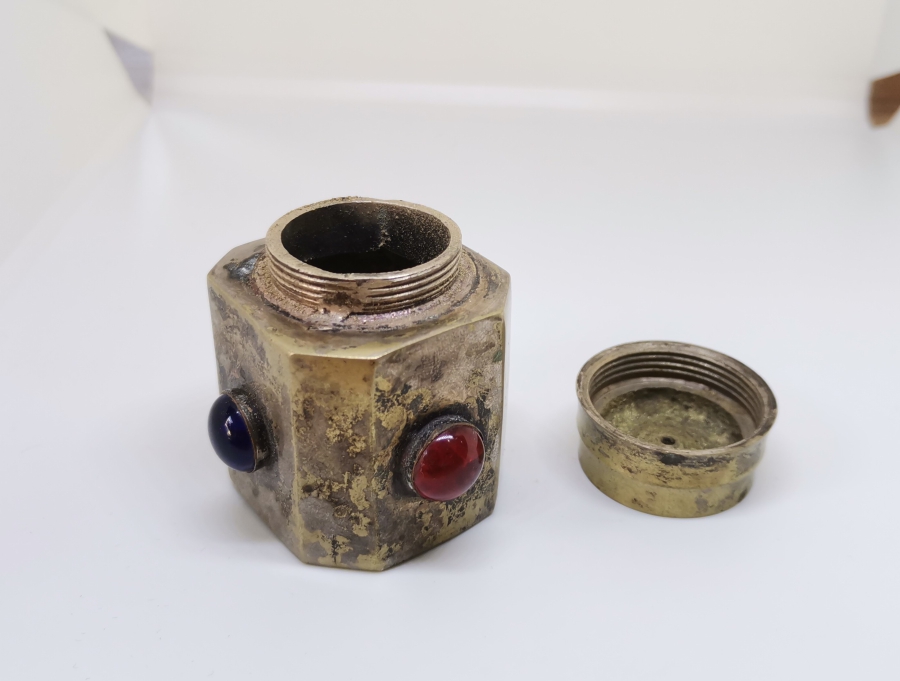 OSMANLI DÖNEMİ DOĞAL TAŞLARLA SÜSLÜ ÇOK NADİR GÜMÜŞ HATTAT RIHTANI