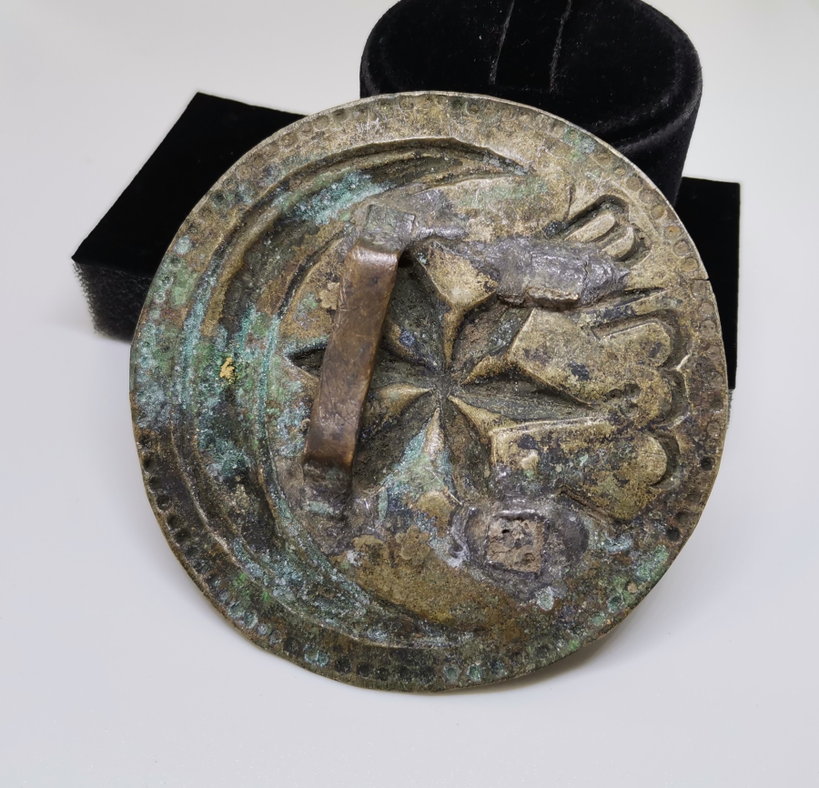 OSMANLI DÖNEMİ AY YILDIZLI VE OSMANLICA YAZILI DEV BOY ÇOK NADİR SÜVARİ AT ALINLIĞI