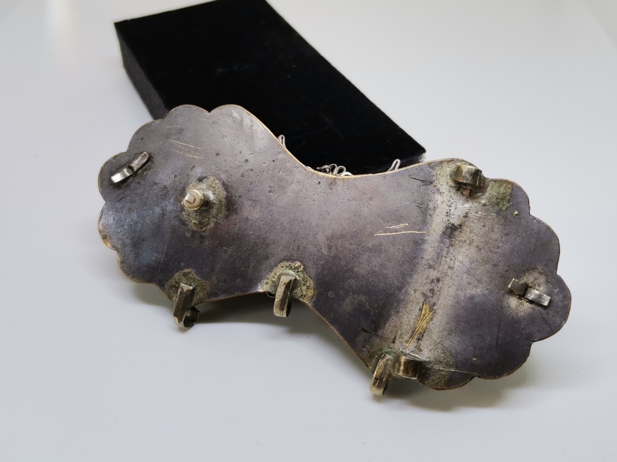 OSMANLI DÖNEMİ TELKARİ İŞÇİLİKLİ GÜMÜŞ KEMER TOKASI