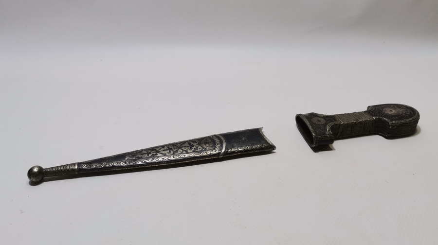 OSMANLI DÖNEMİ GÜMÜŞ ÇERKES KAMASI KIN VE SAPI