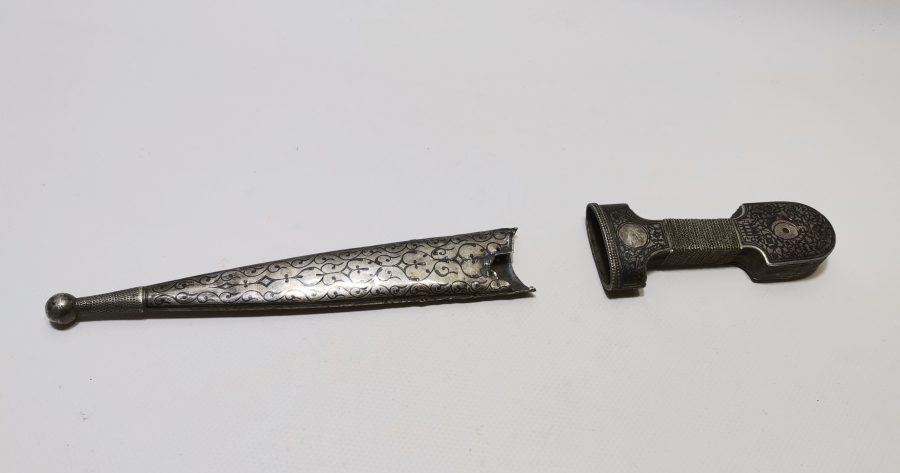 OSMANLI DÖNEMİ GÜMÜŞ ÇERKES KAMASI KIN VE SAPI