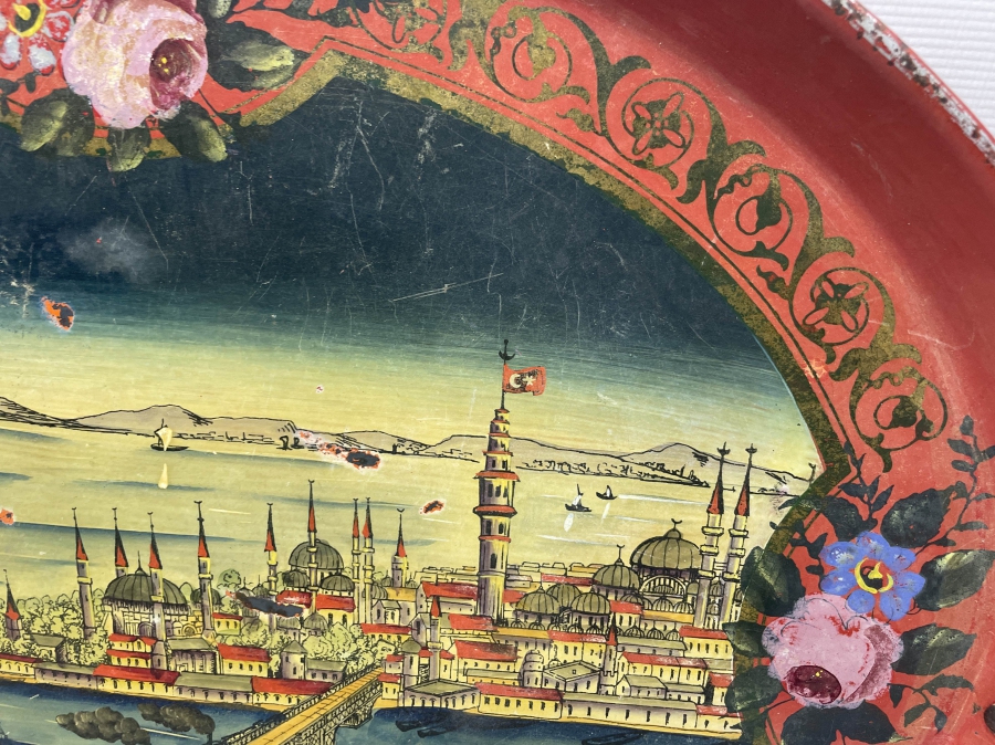 OSMANLI DÖNEMİ ERMENİ USTA DAMGALI ÇOK NADİR PULAT TEPSİ