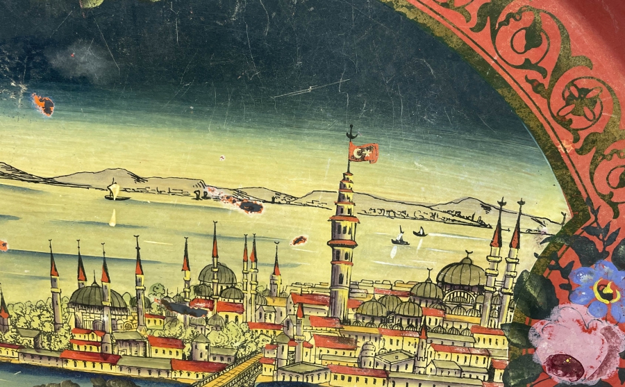 OSMANLI DÖNEMİ ERMENİ USTA DAMGALI ÇOK NADİR PULAT TEPSİ