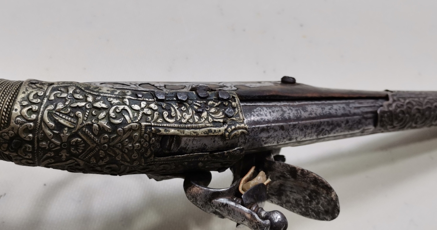 OSMANLI DÖNEMİ GÜMÜŞ APLİKLİ NADİR PİŞTOV