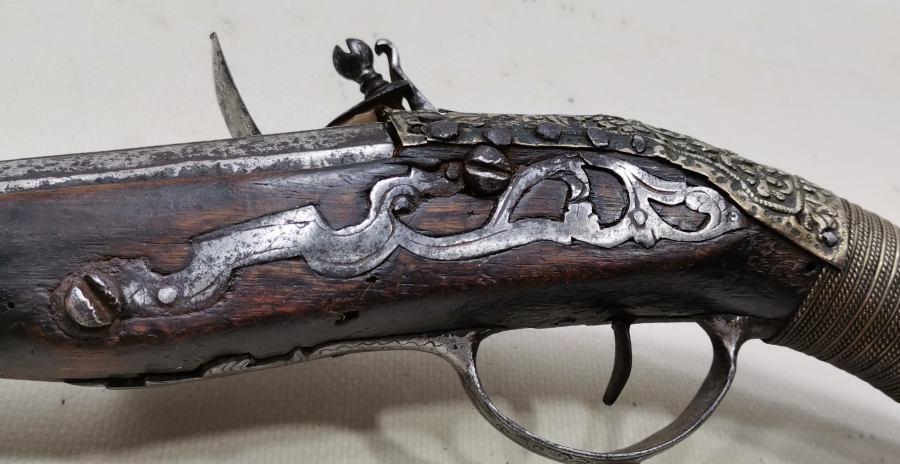 OSMANLI DÖNEMİ GÜMÜŞ APLİKLİ NADİR PİŞTOV