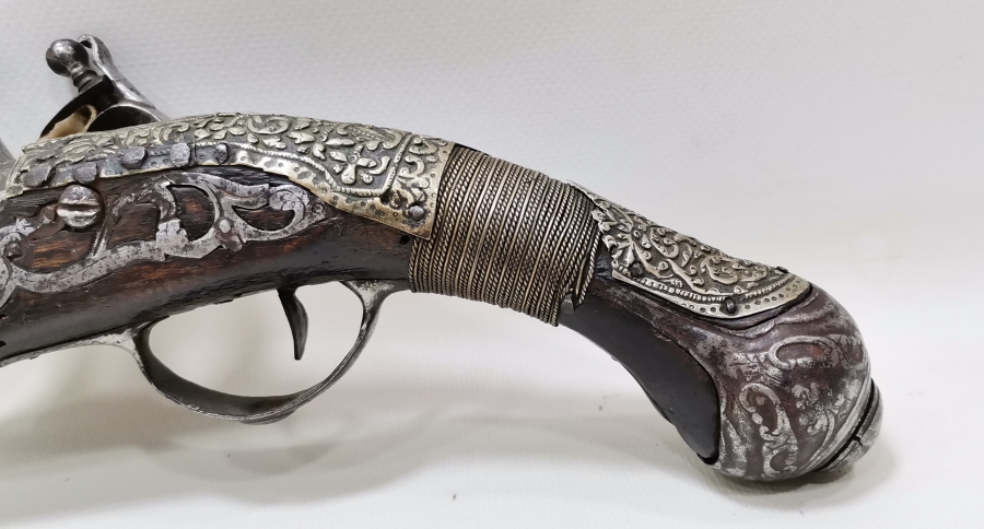 OSMANLI DÖNEMİ GÜMÜŞ APLİKLİ NADİR PİŞTOV