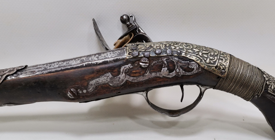 OSMANLI DÖNEMİ GÜMÜŞ APLİKLİ NADİR PİŞTOV