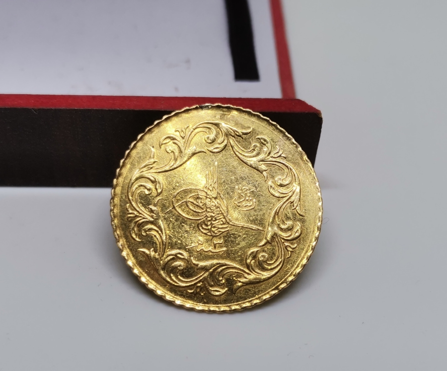 MEHMET REŞAT HAN DÖNEMİ NADİR 22 AYAR ALTIN ZİYNET 50 KURUŞ