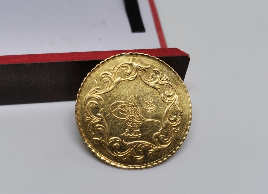 MEHMET REŞAT HAN DÖNEMİ NADİR 22 AYAR ALTIN ZİYNET 50 KURUŞ