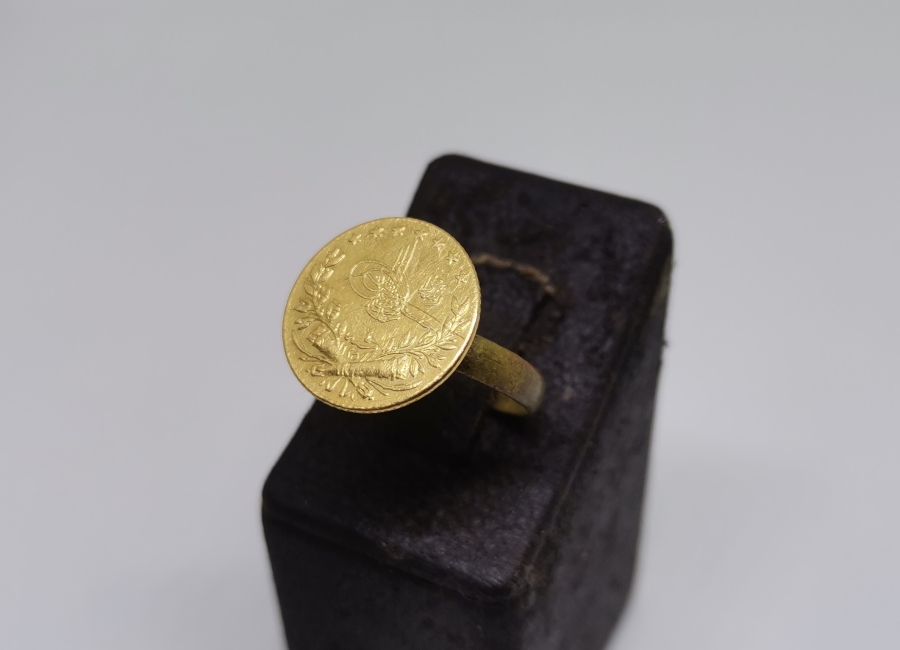 MEHMET REŞAT DÖNEMİ ALTIN 25 KURUŞTAN YAPILMIŞ YÜZÜK