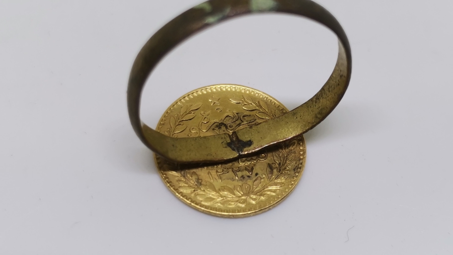 MEHMET REŞAT DÖNEMİ ALTIN 25 KURUŞTAN YAPILMIŞ YÜZÜK