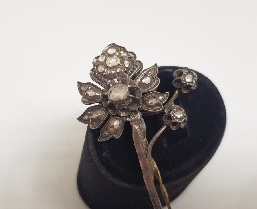 OSMANLI DÖNEMİ ELMAS TAŞLI ALTIN BROŞ - FES SORGUCU