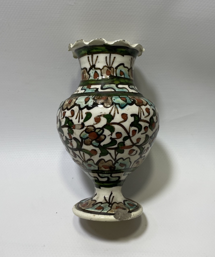 KÜTAHYA İŞİ EL BOYAMA ANTİKA VAZO